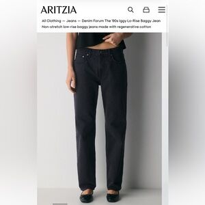 Denim Forum The '90s Iggy Lo-rise Baggy Jean Black